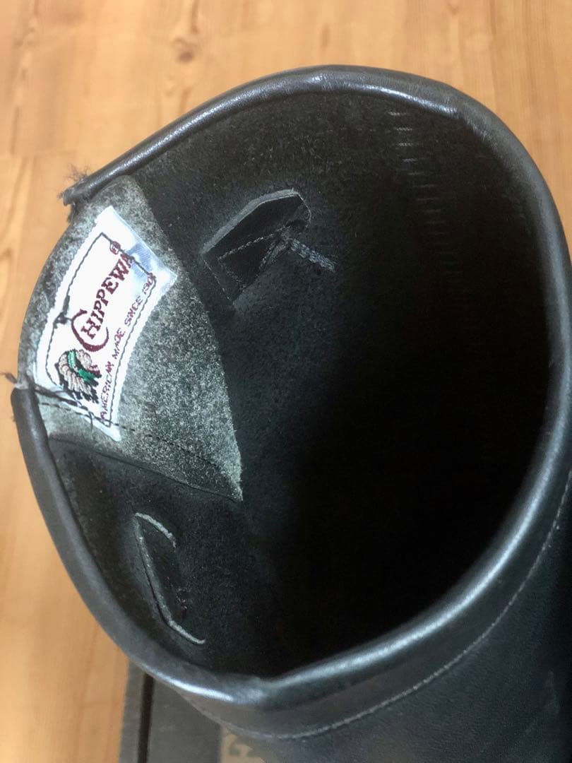 Chippewa ブラックエンジニアブーツ