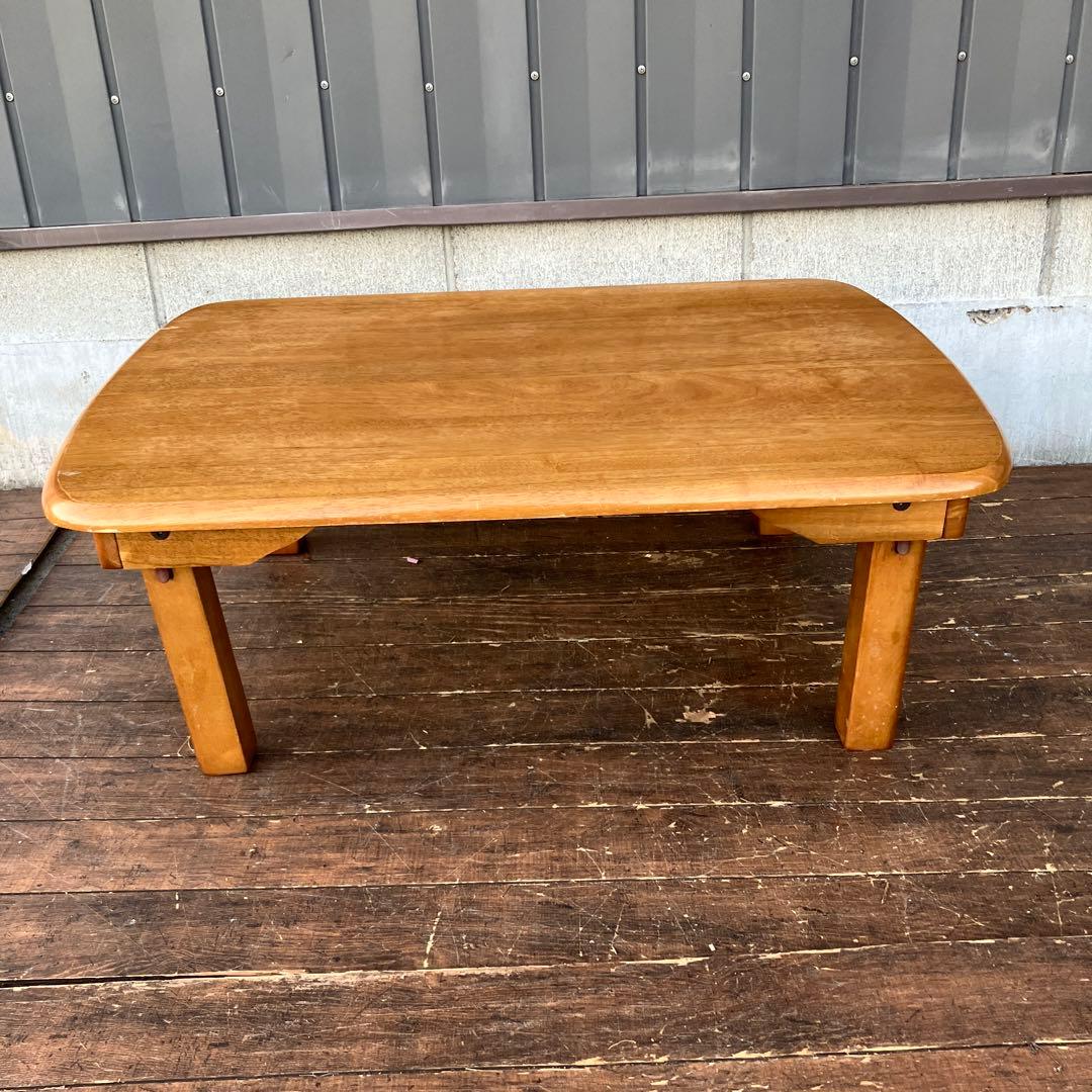 E-2 天然木製 折りたたみローテーブル ちゃぶ台 座卓 センターテーブル