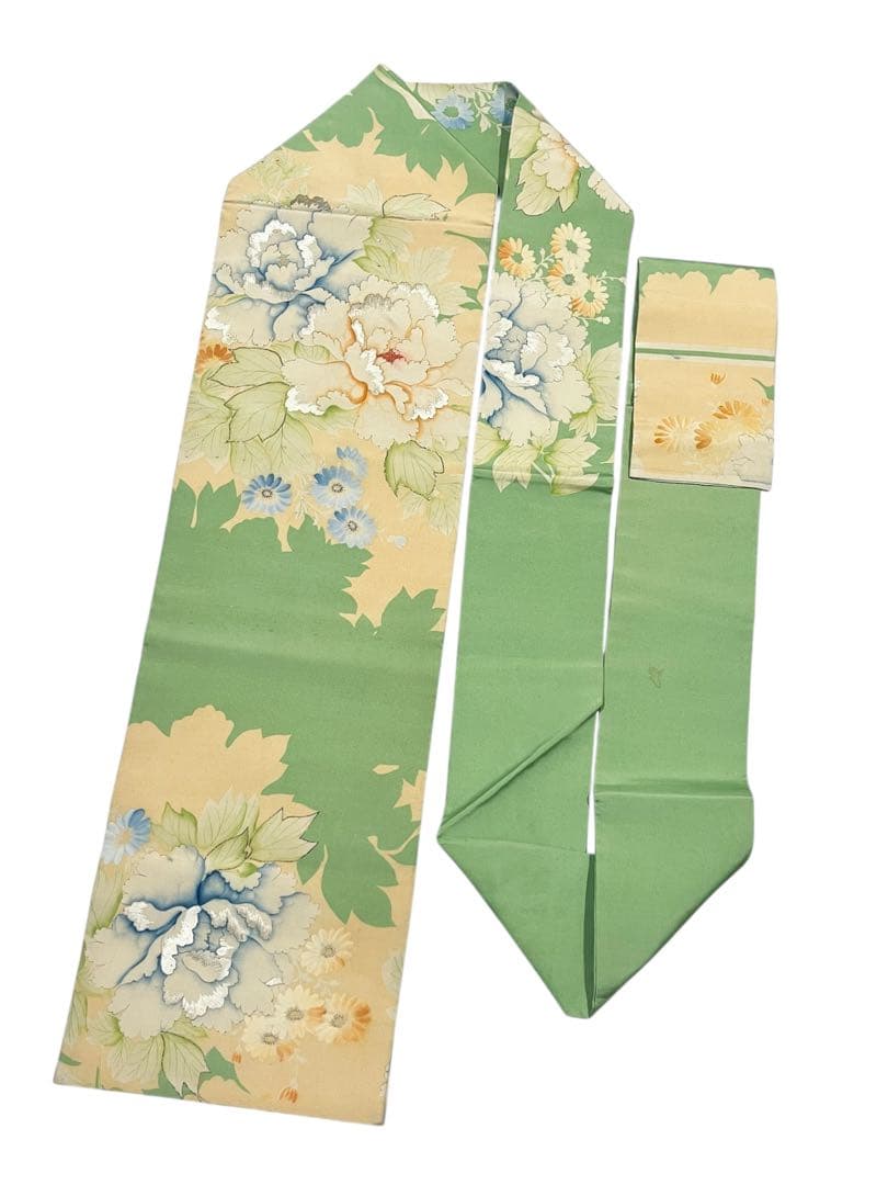 ◇限定出品◇牡丹と菊のアンティーク名古屋帯 蘇州刺繍