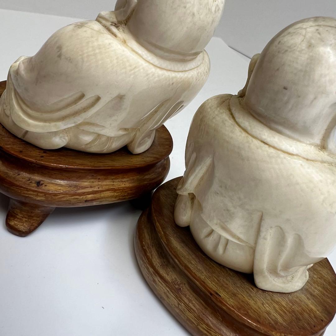 専用　極上　布袋　2体セット　410g h約10cm 東K7-1220①