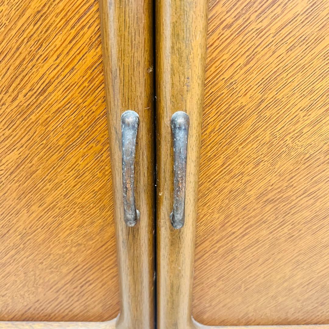 【良品】曙工芸製作所 キャビネット オーク材 リビング収納