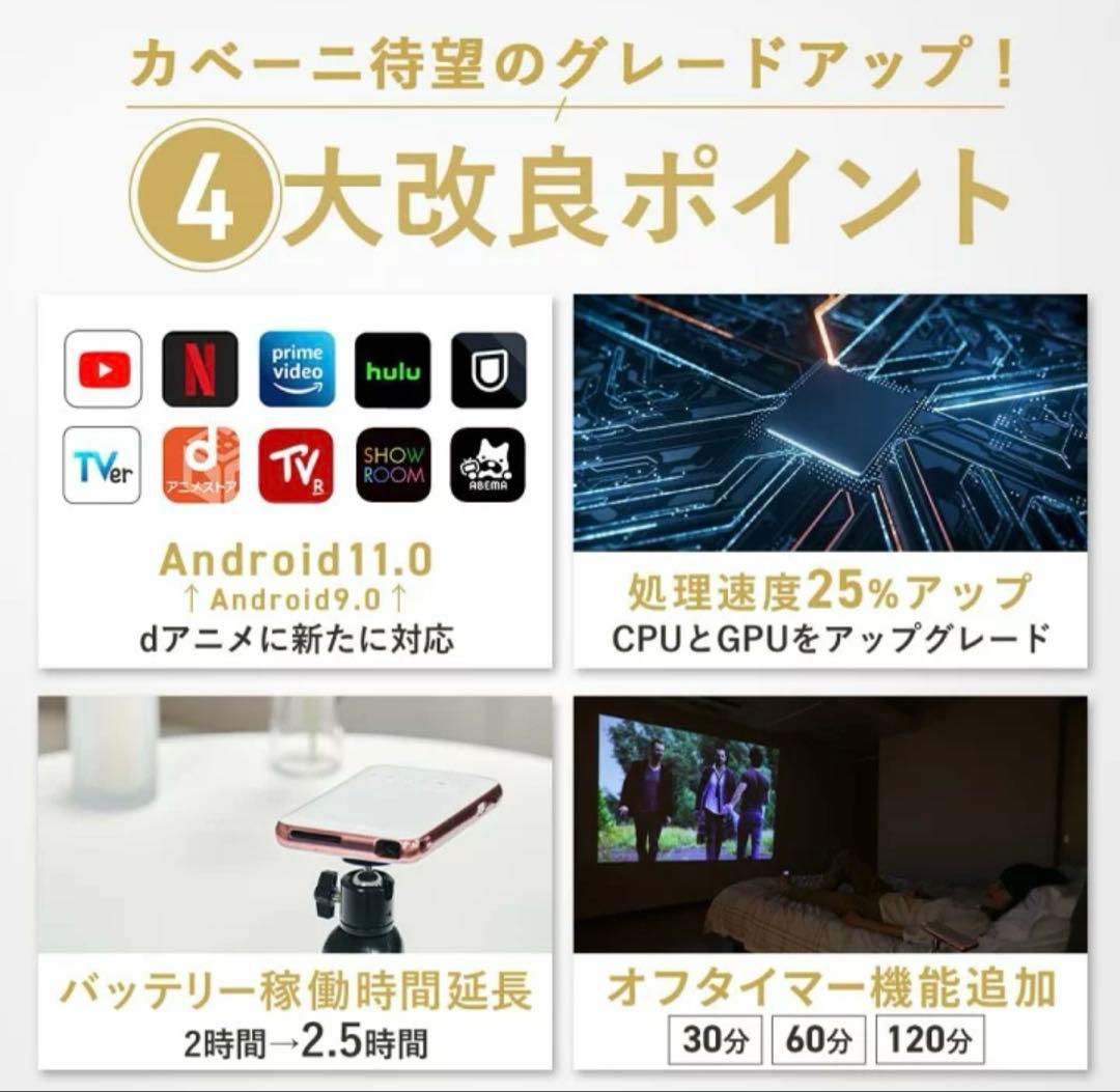 プロジェクター KABENI ◎BLACK