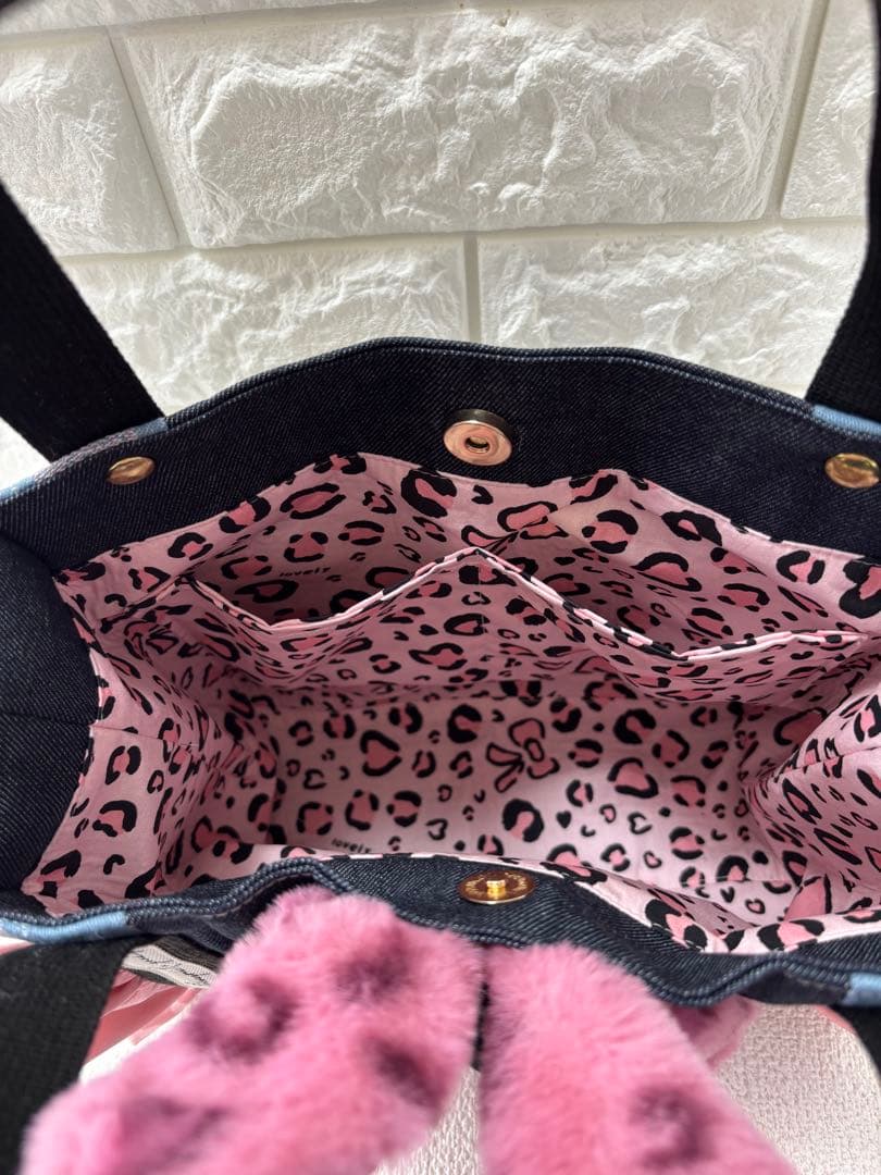 ゆ*ら様 コヤンイサムチョン　ハンドメイド　トートバッグ　ピンクヒョウ柄うさちゃ