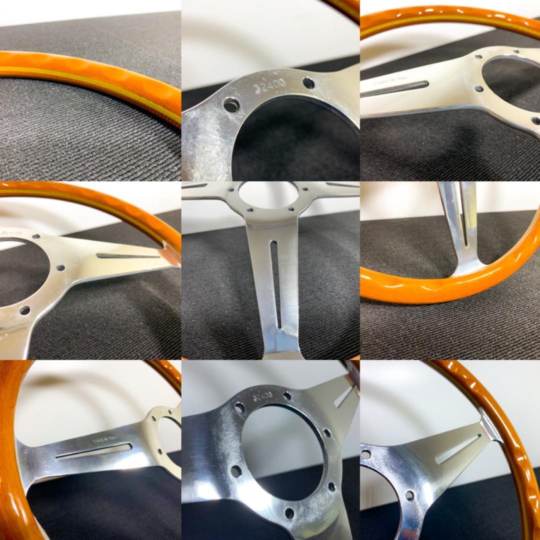 ナルディ クラシック ウッドステアリング ポリッシュスポーク 本物ホーン付 美品