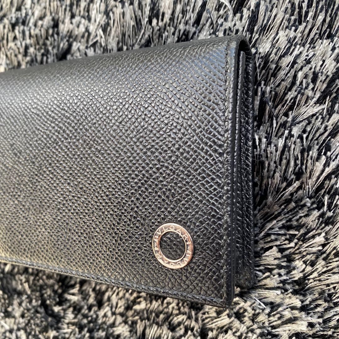 【美品】ブルガリ 名刺入れ メンズ BVLGARI カードケース 黒 ブラック