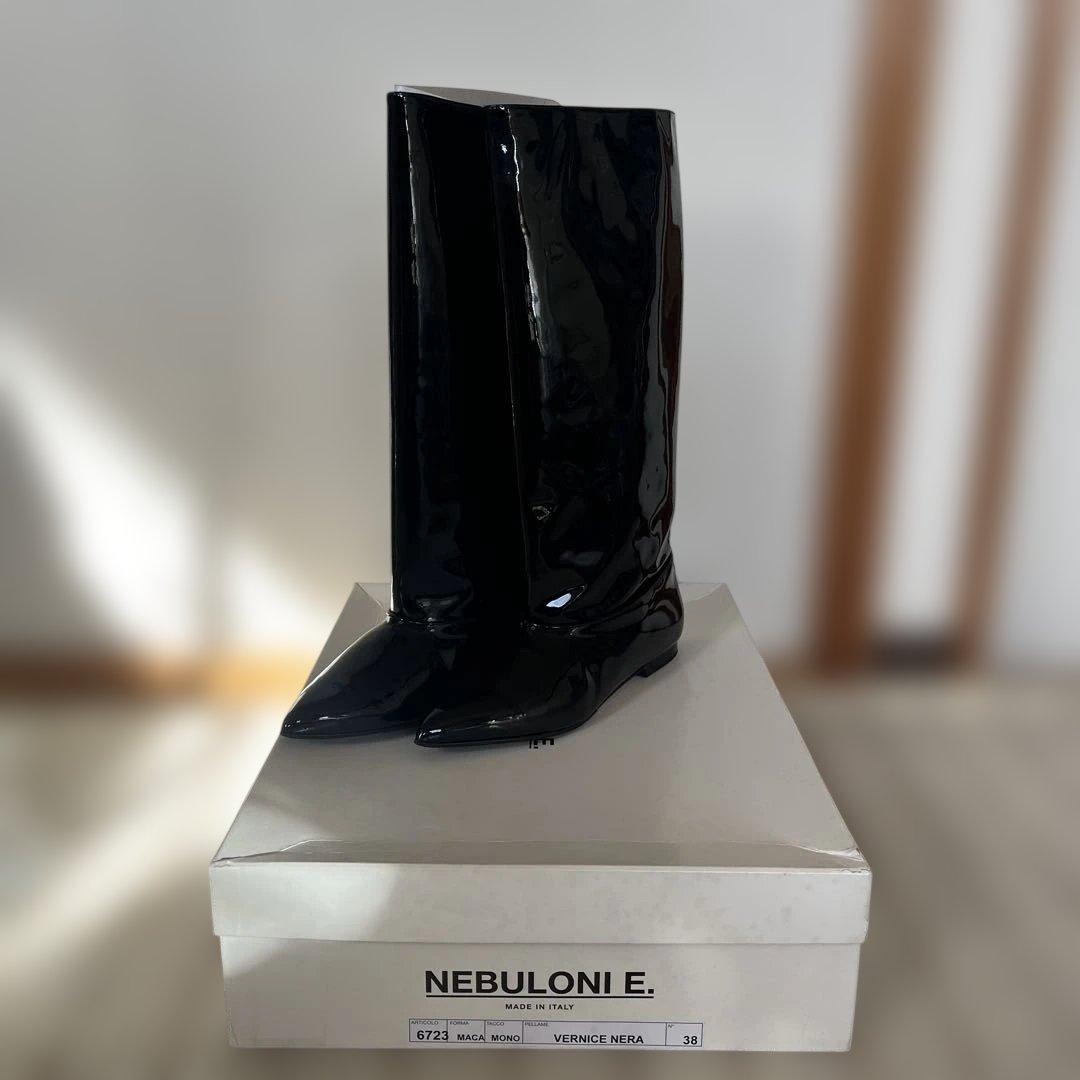 I*O様 NEBULONI E. ブラックロングブーツ 38