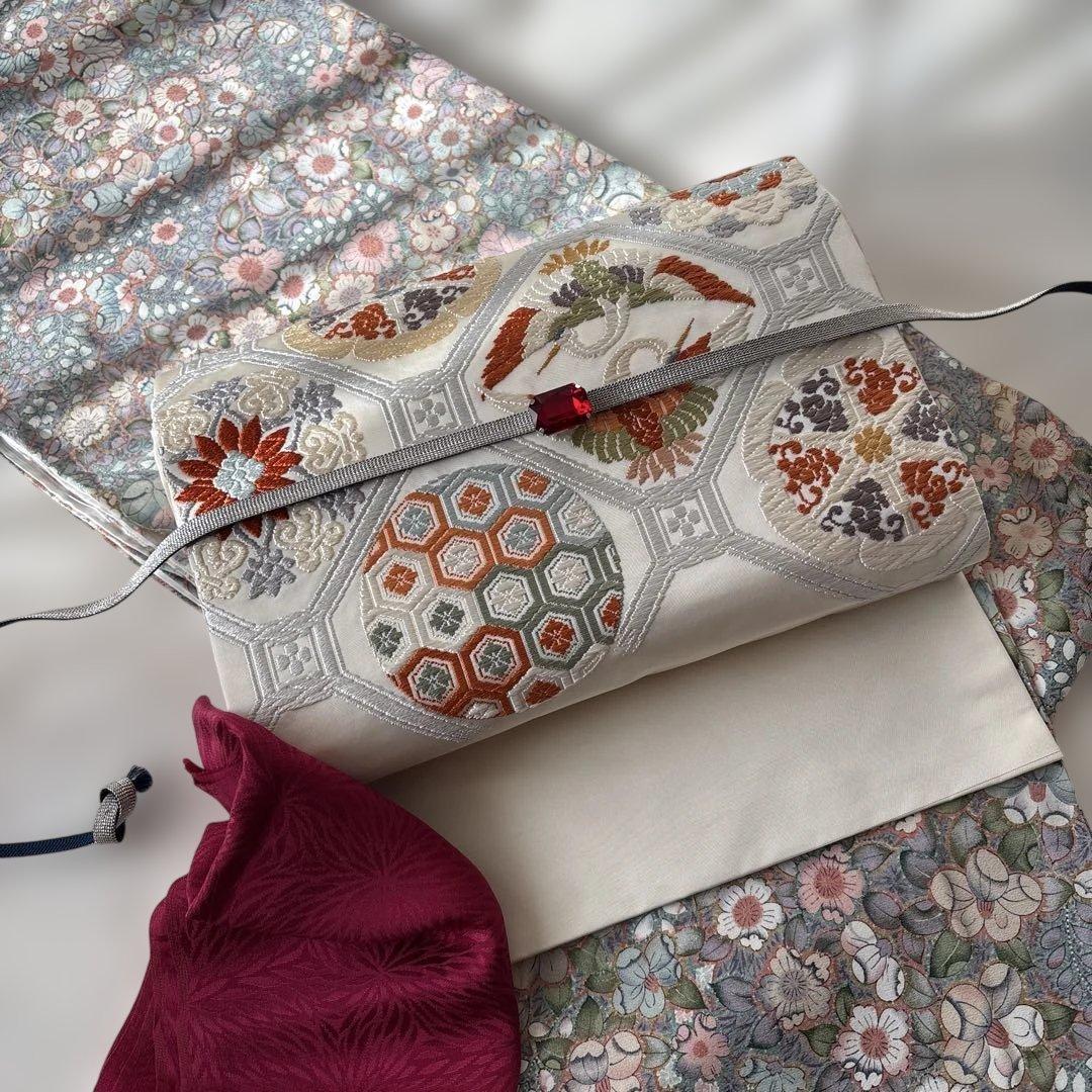 ❤️艶やか正絹小紋　辻ヶ花柄　新品保管品　新品畳紙付き