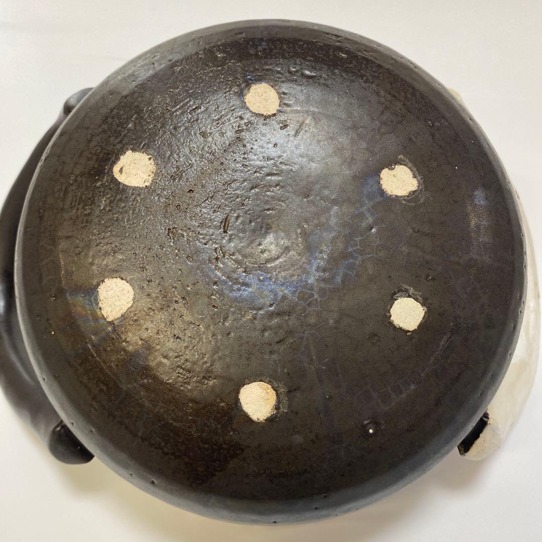 温たなべ　からくさ　唐草　8号　L 1点　4合　丸志げ陶器　焼き芋石付き　中古