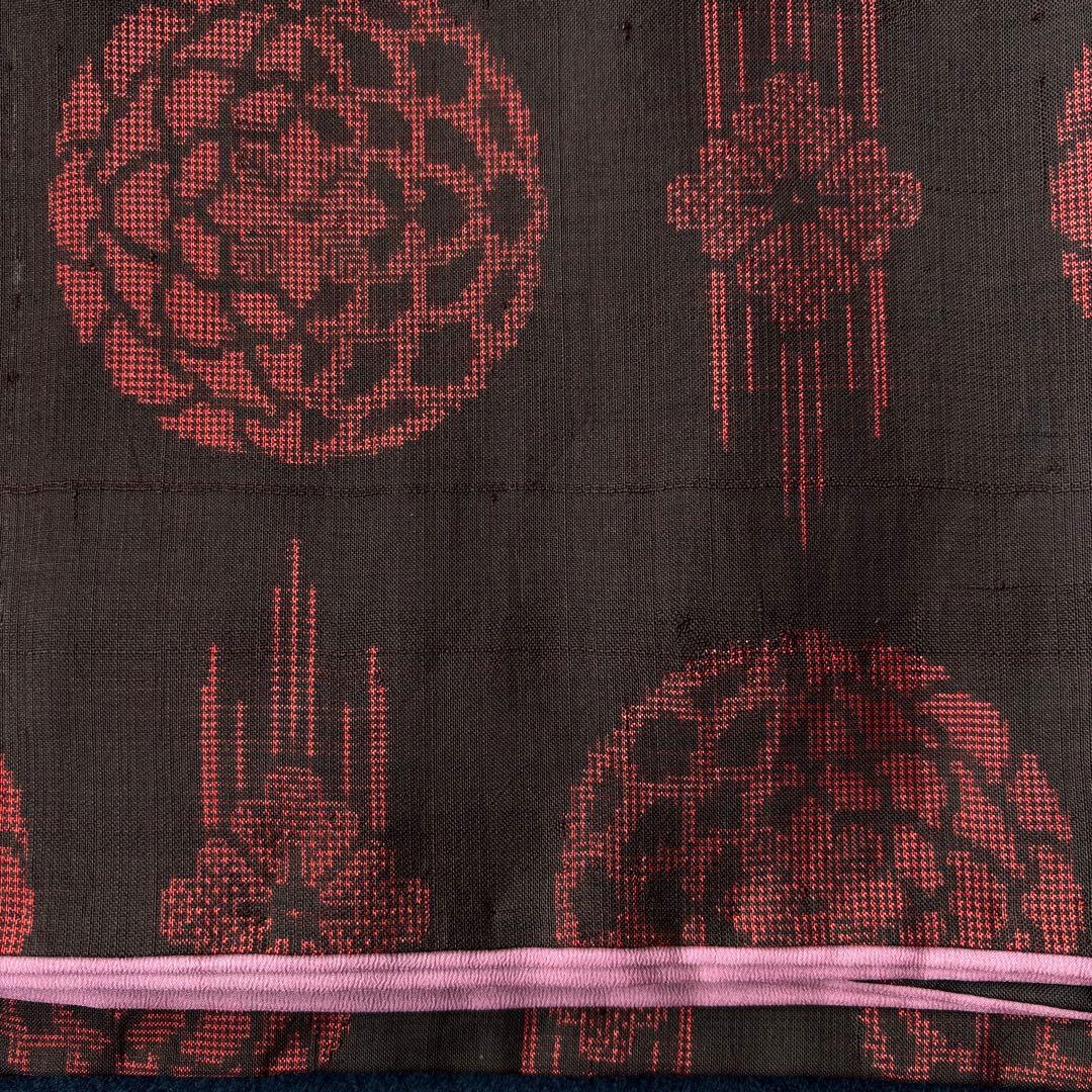 2618 アンティーク大島紬　着物12枚　羽織3枚　材料正絹