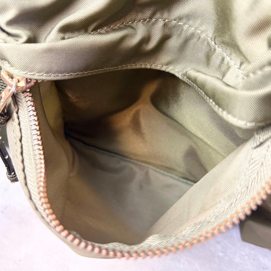 【美品】ポーター ショルダーバッグ 斜め掛け フォース ナイロン カーキ