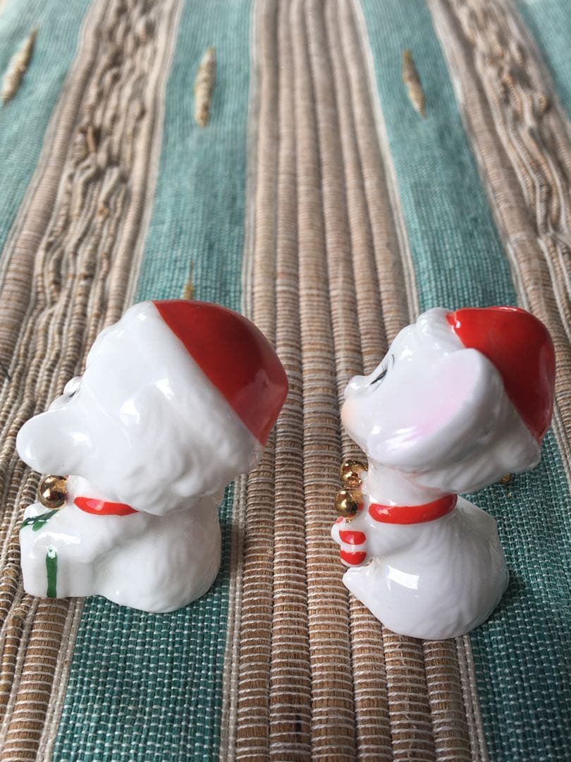 ヴィンテージ　ナプコ社　クリスマスフィギュア　陶器製