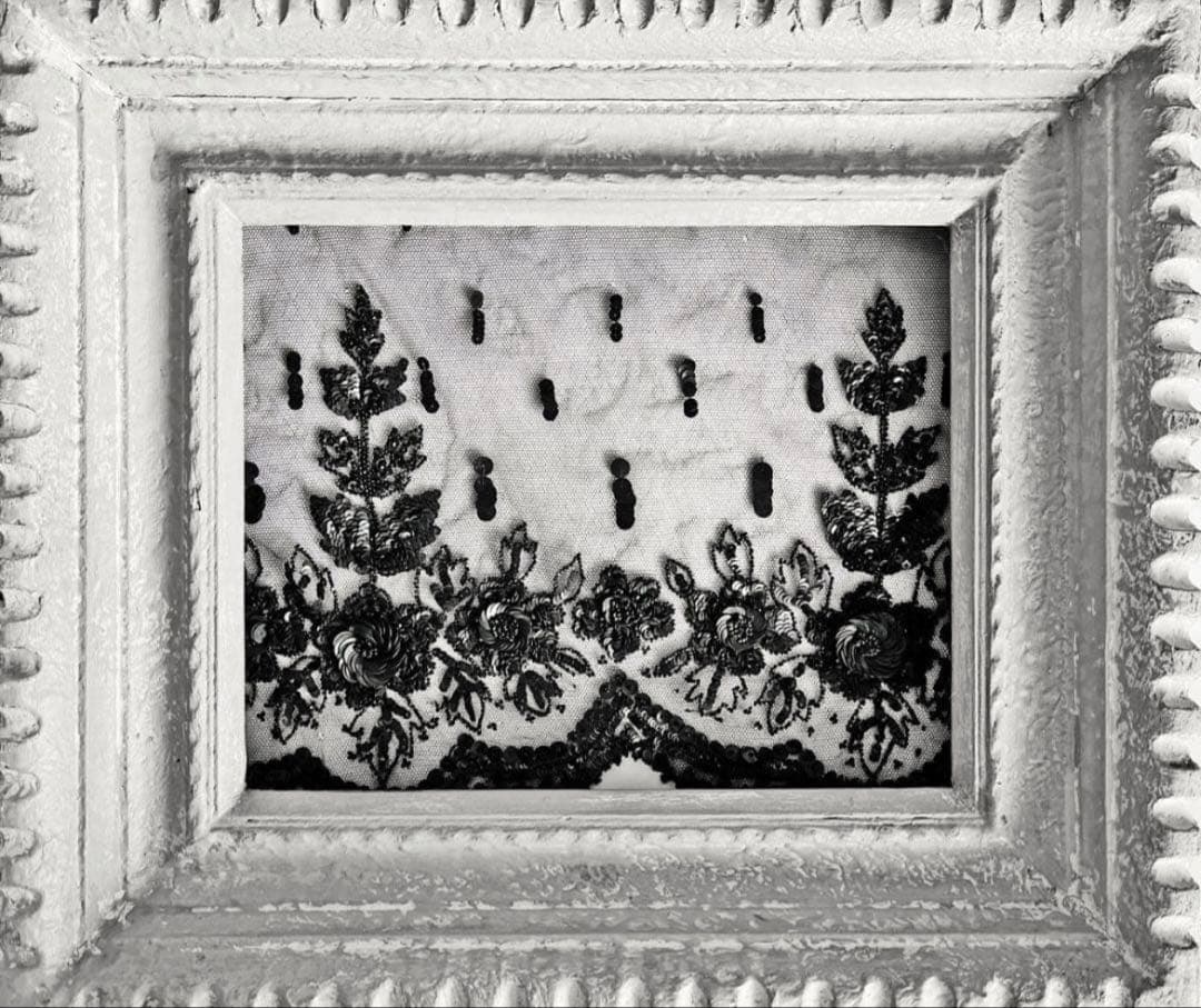 フランスアンティーク　オートクチュール刺繍 リュネビル刺繍　ピース　希少