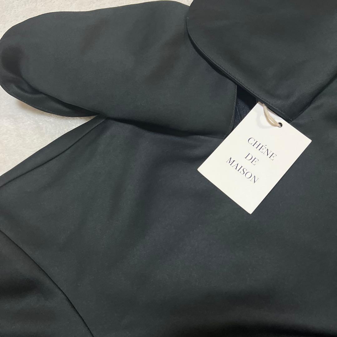 CHENE DE MAISON デザインワンピース ギャルソン系 ブラック