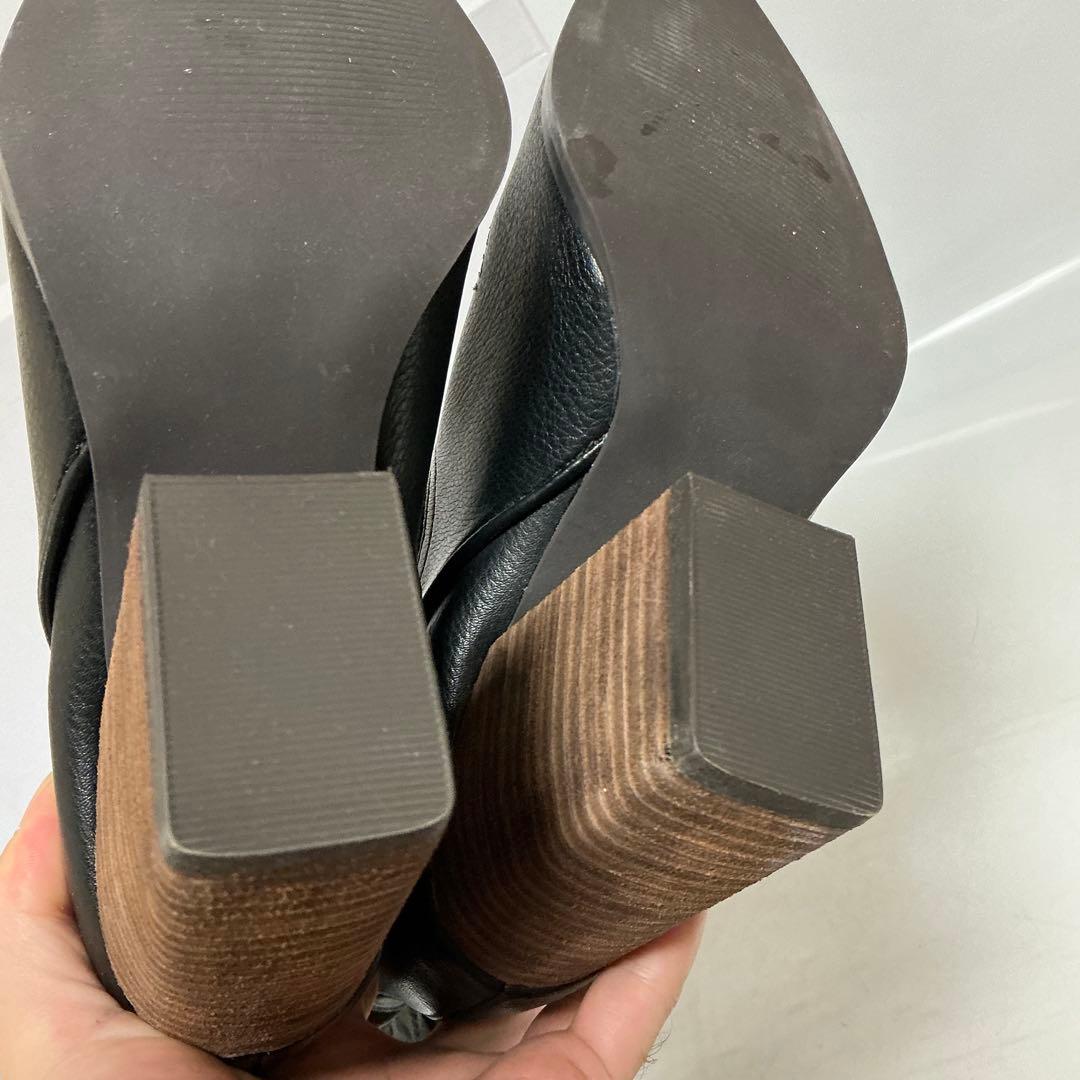 ALEXIA STAM ブラック　ロングブーツ　ウエスタンロングブーツ