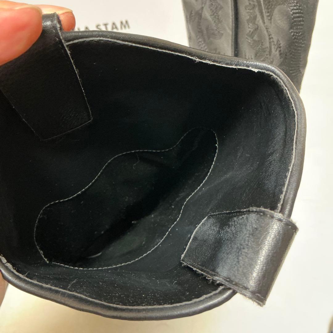 ALEXIA STAM ブラック　ロングブーツ　ウエスタンロングブーツ