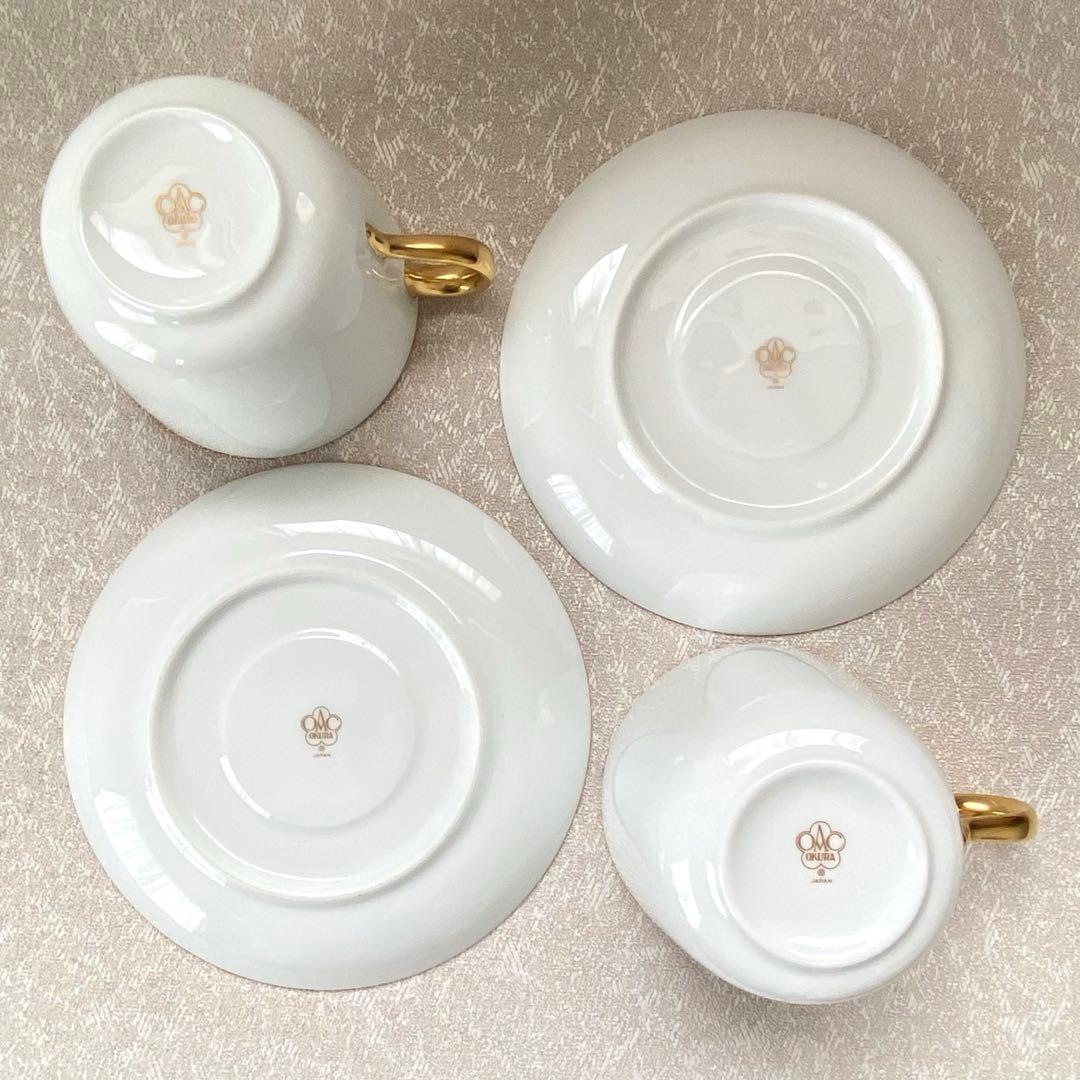 大倉陶園 ゴールドライン（クープシェープ） ブランチセット