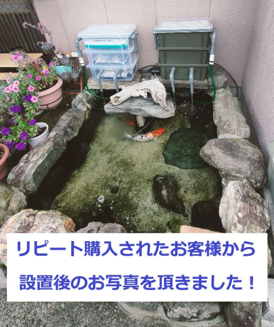 【DIY】三段式外部ろ過装置（個人製作濾過装置）【メダカ・金魚・錦鯉の屋外飼育】