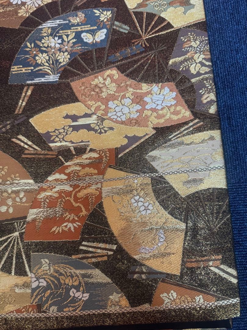 2696袋帯 古代彫金紋 西陣織 金糸　高級上質上品　約440cm 未使用