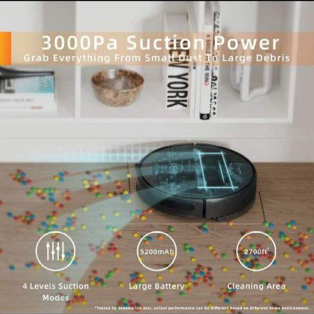ロボット掃除機　強力吸引 大容量バッテリー 自動充電 静音設計 遠隔操作