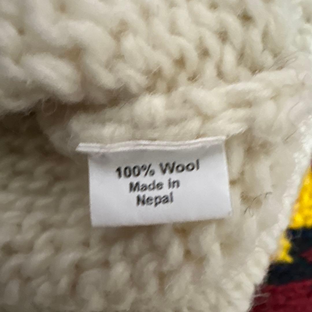 フラワー ウールニットセーター