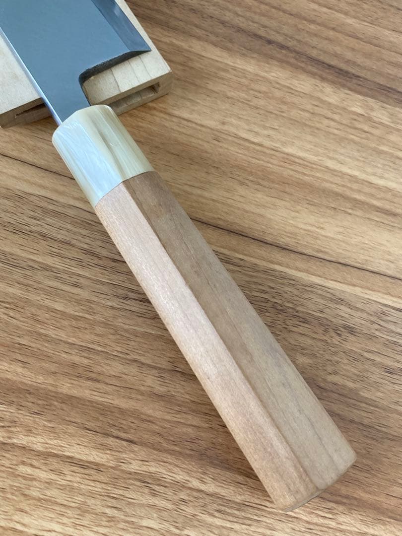 へ*ぱ様 源昭忠　本鍛錬　青紙鋼　相出刃包丁　鞘付き