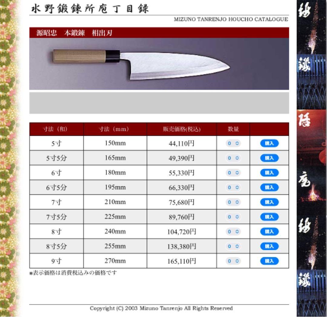 へ*ぱ様 源昭忠　本鍛錬　青紙鋼　相出刃包丁　鞘付き