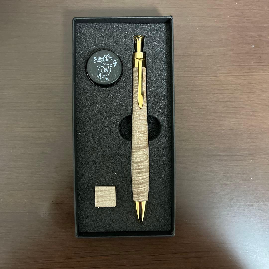 こぶた工房　ジェニュインマホガニー極上杢　ボールペン