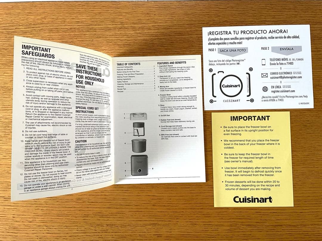 Cuisinart クイジナート: アイスクリームメーカー＋レシピ本