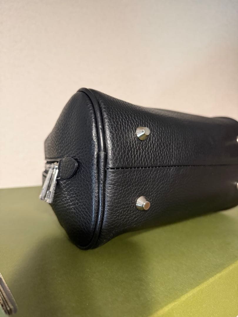 CHRISTIAN VILLA ブラック ミニボストンバッグ