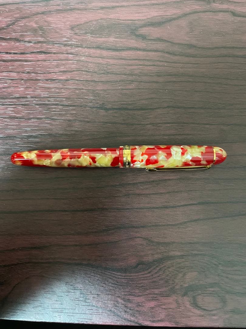 PLATINUM プラチナ 万年筆 3776 セルロイド 金魚 14K