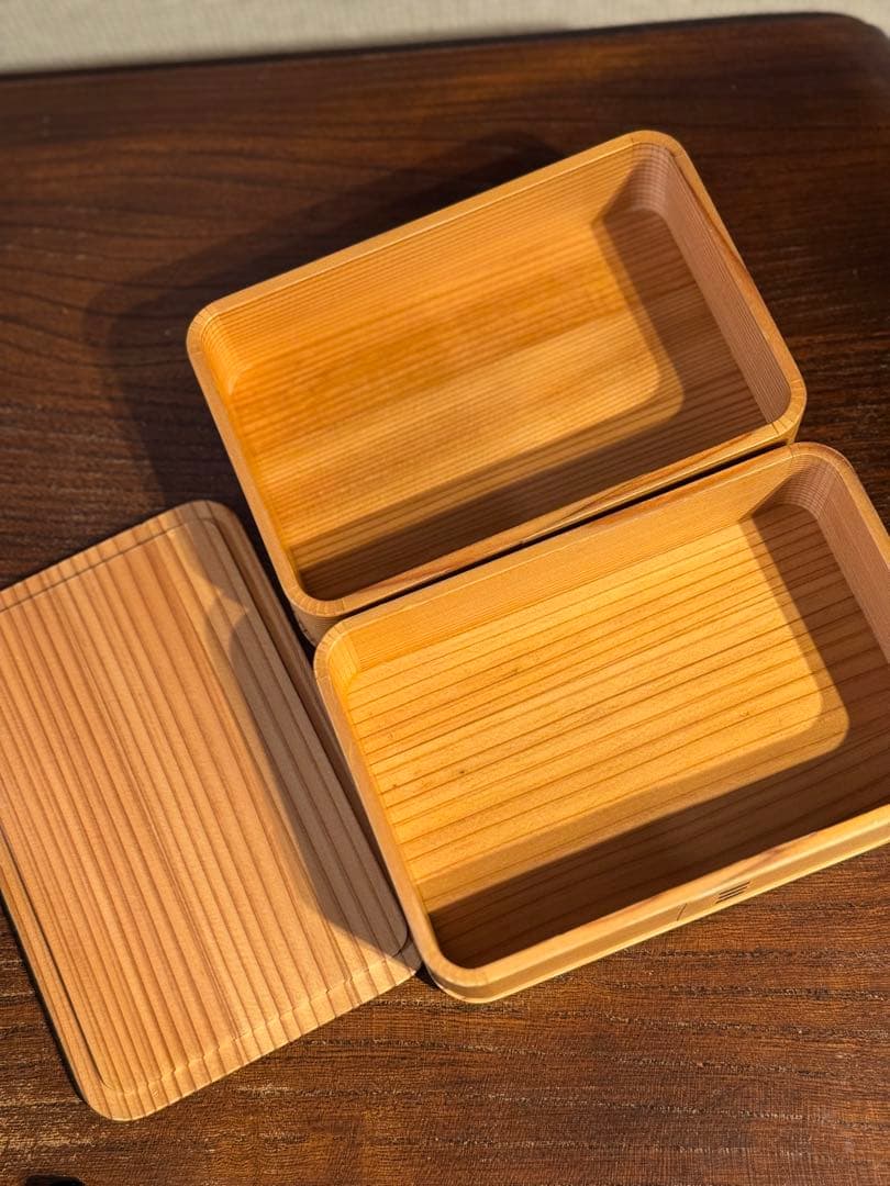 レア　大館工芸社 曲げわっぱ 隅丸二ツ重弁当 工芸品