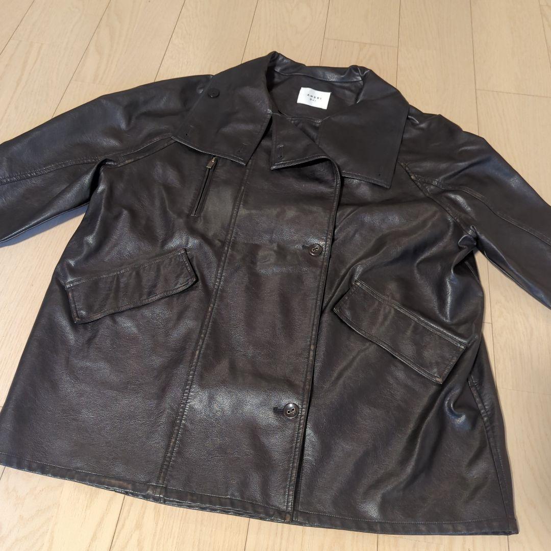 Ameri　USED LIKE SYNTHETIC LEATHER JACKET