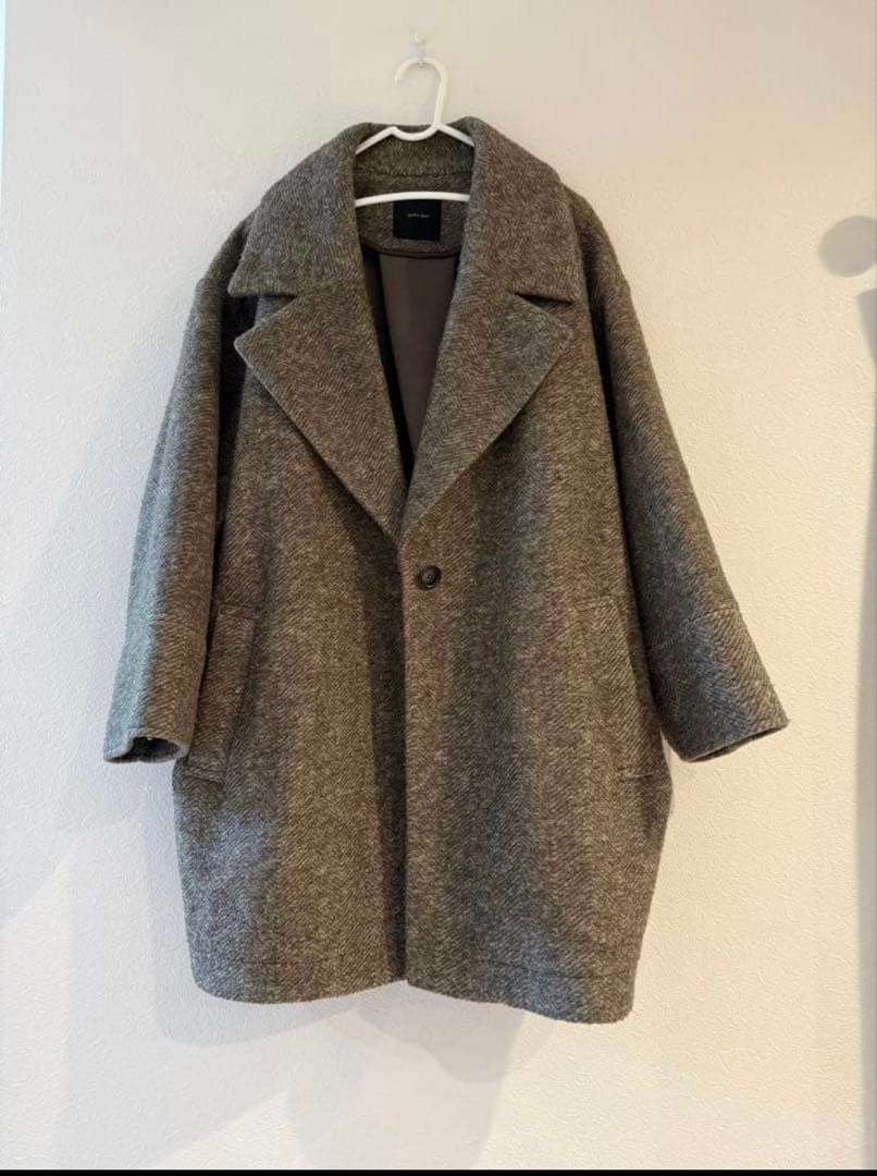 Spick&Span Wスライバー ヘリンボーン ミドルコート