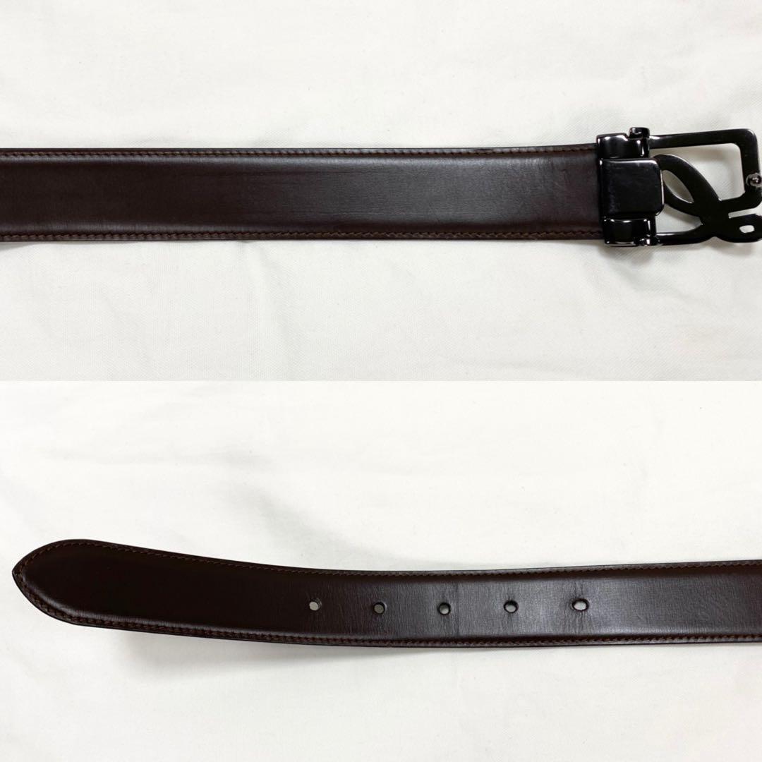 極美品✨ LOEWE ロエベ レザー ロゴバックル ベルト ブラック