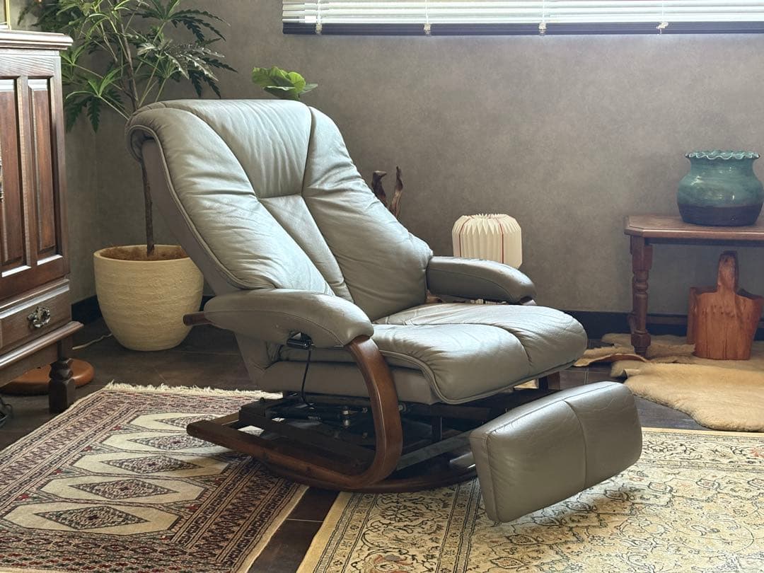 FUJI FUNITURE フジファニチア　パーソナルソファ　本革レザー　YZ