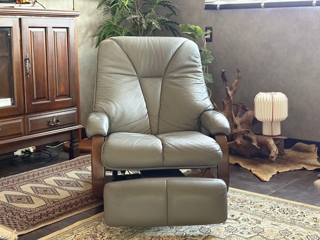 FUJI FUNITURE フジファニチア　パーソナルソファ　本革レザー　YZ