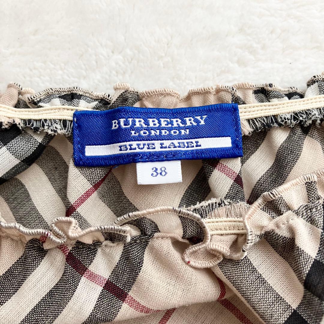 【未使用級】バーバリーブルーレーベル ノバチェックワンピース ベージュ