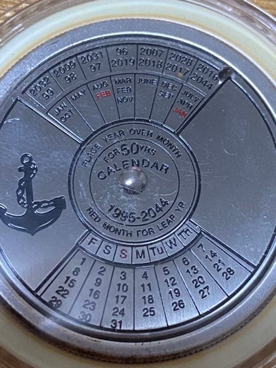 カレンダー　コンゴ　Rotating 50 Year Calendar