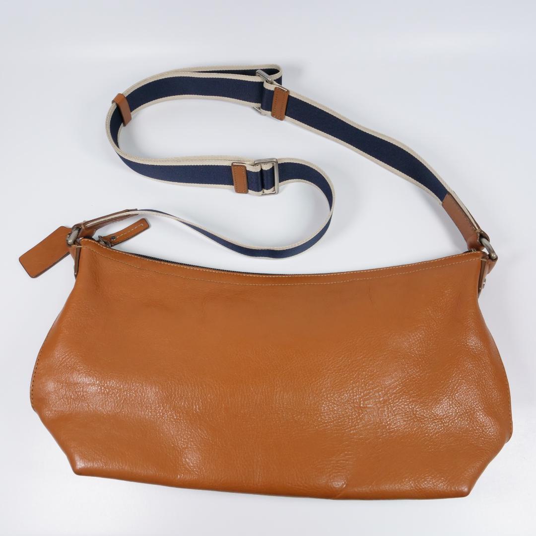 コーチ ショルダーバッグ ヘリテージ ストラップ ワンショルダー キャメル