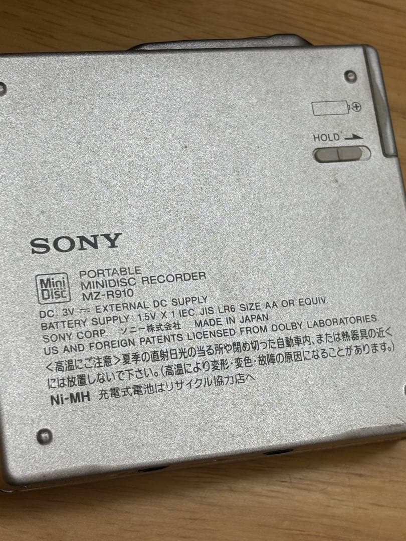 SONY ソニー MDウォークマン レコーダー MZ-R910★中古