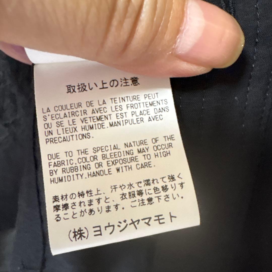 Y's ブラック 刺繍入り長袖シャツ　 サイズ2