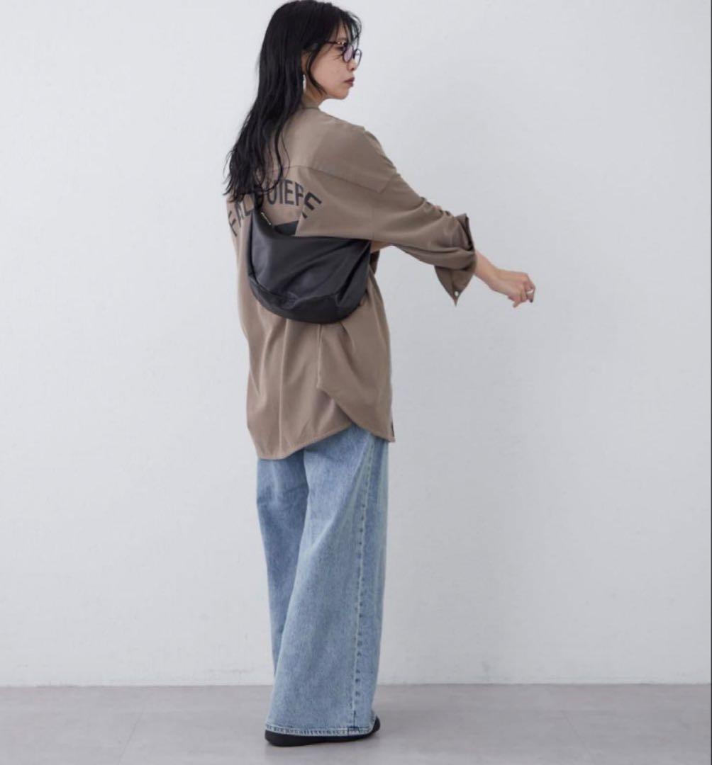 russet ラシット ソフトレザーラウンドショルダーバッグ ゴールド金具