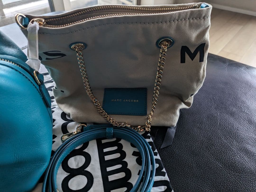 MARC JACOBS ターコイズ ショルダーバッグ
