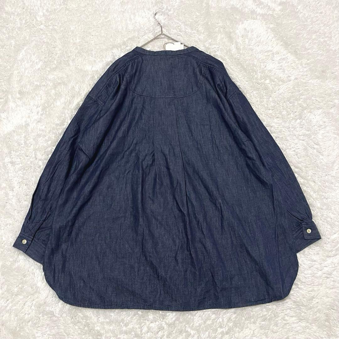 新品タグ付　tumugu ツムグ　インディゴ　オーガニック　ロングプルオーバー