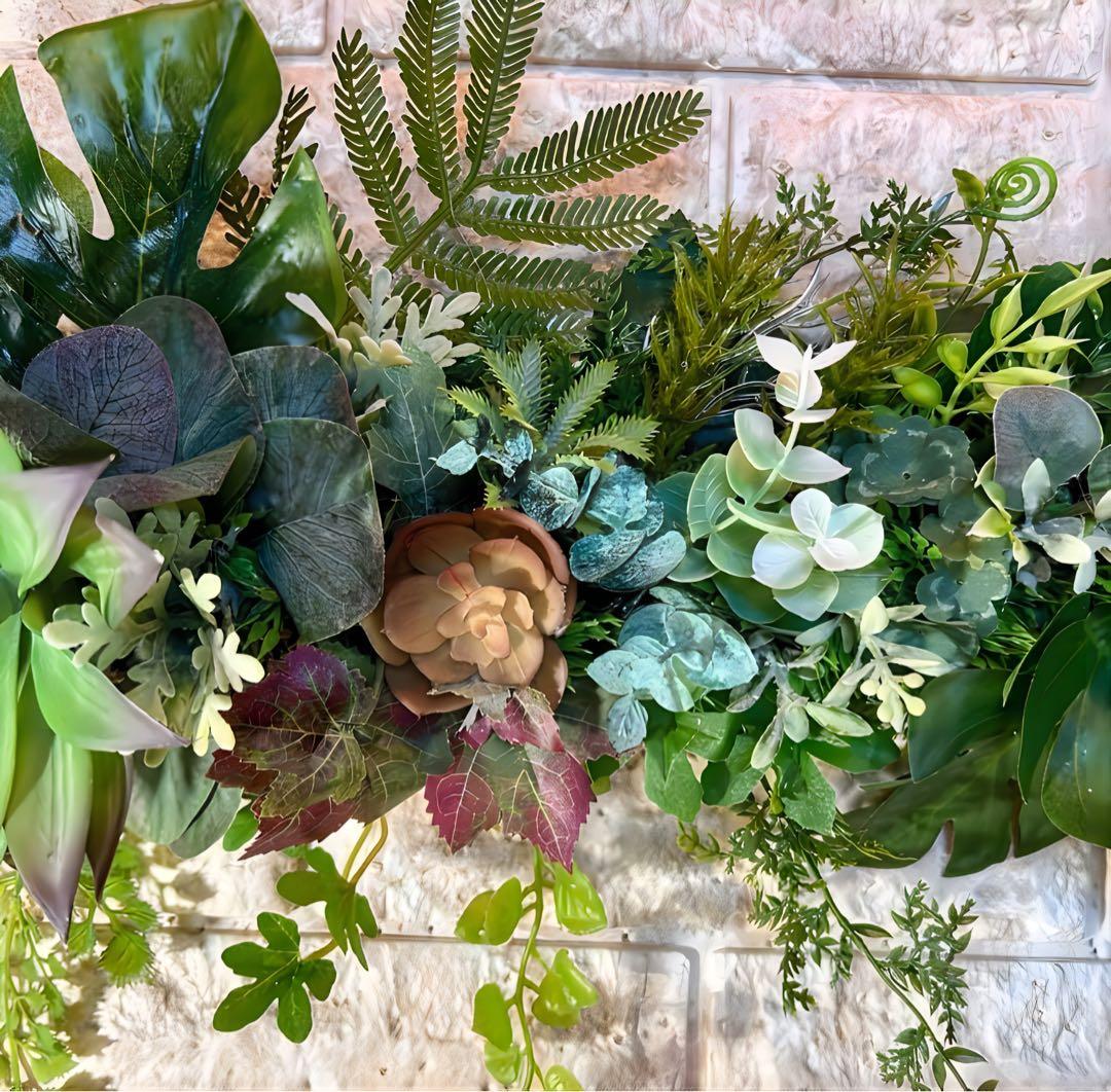 光触媒　人工観葉植物　ウォールグリーン　フェイクグリーン　壁掛け5056327b