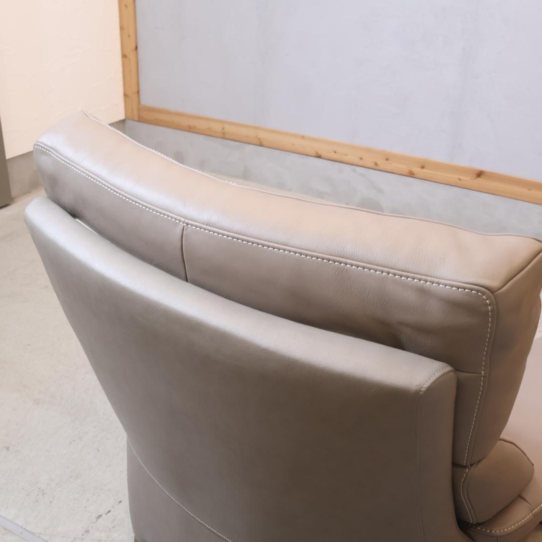 karimoku カリモク家具 ZW73 本革 1人掛けソファ レザー シングル