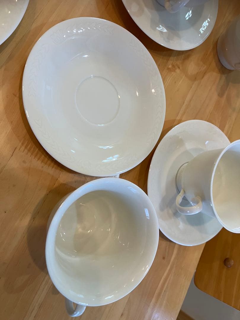 骨董品　新品未使用　ダイニングセット23点　中国福建省　白玉天