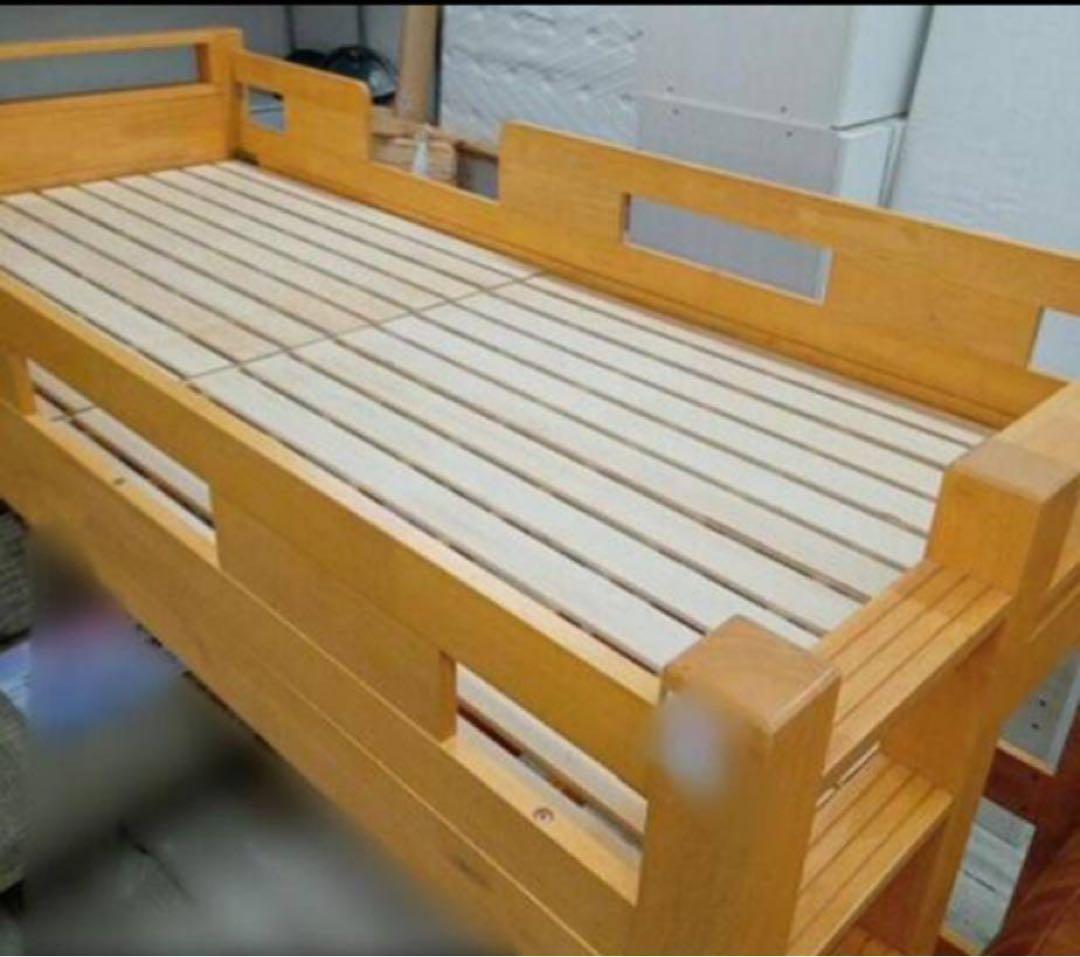 G★SOLID ロフトベッド　耐荷重700kg 子供部屋　ハンガーフック付き