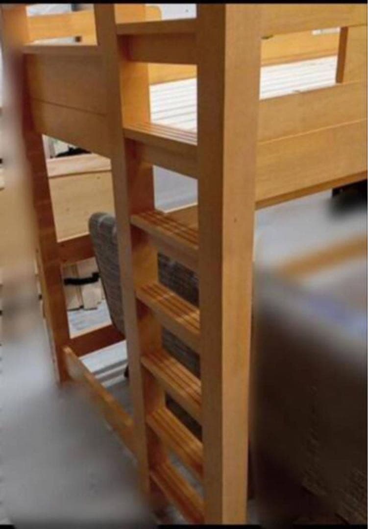 G★SOLID ロフトベッド　耐荷重700kg 子供部屋　ハンガーフック付き