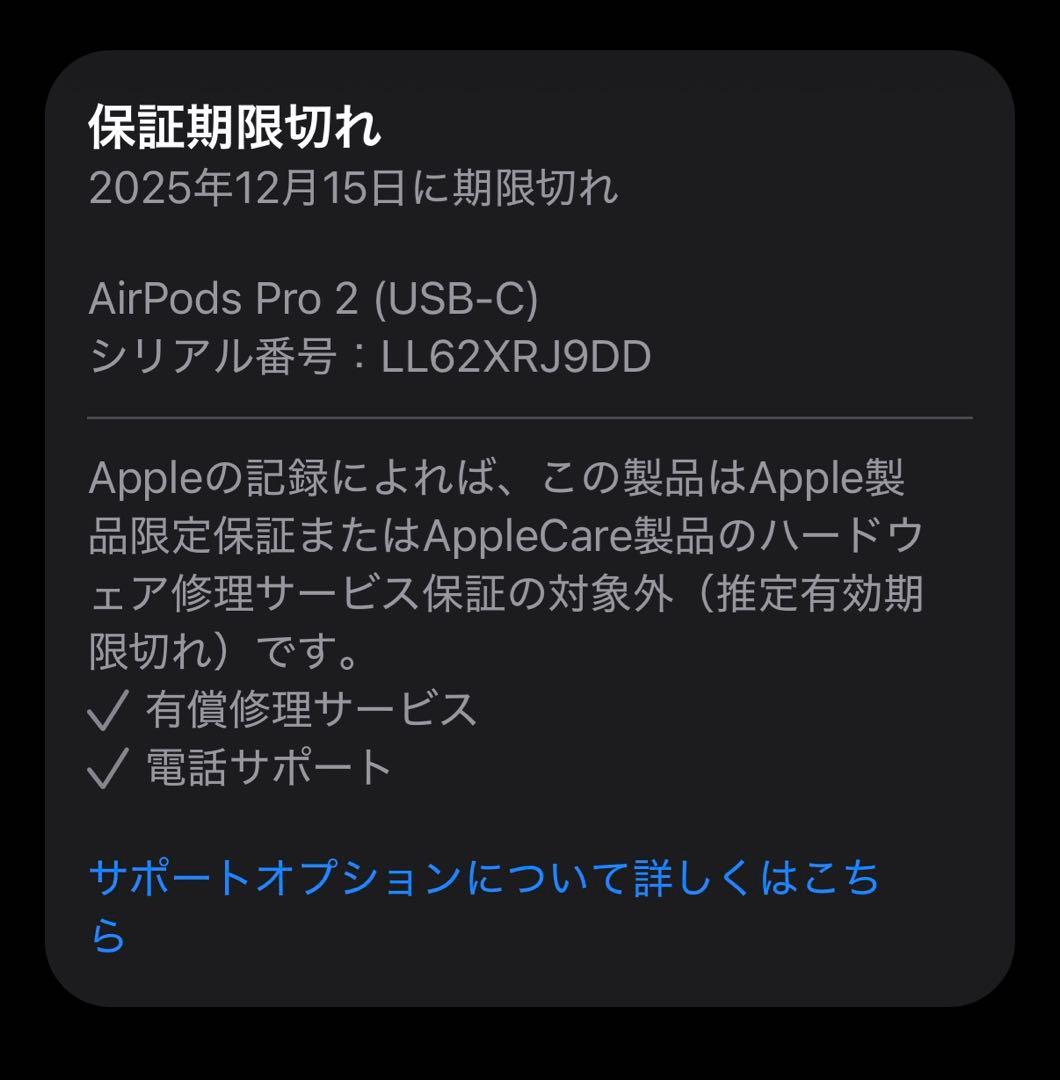 2024年12月購入品　AirPods Pro 2 USB-C MTJV3J/A